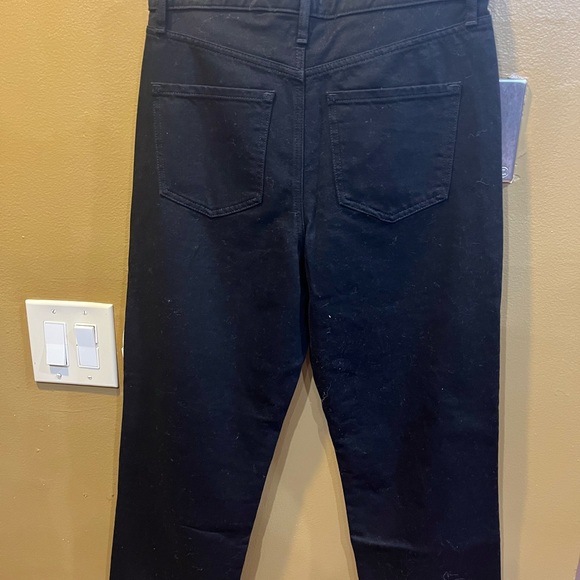 Express Distress Black Sequin High Rise Straight Ankle Jeans Women’s. Size 2R - Picture 8 of 10